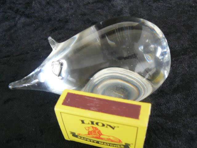 PAPER WEIGHT GLASS MOUSE