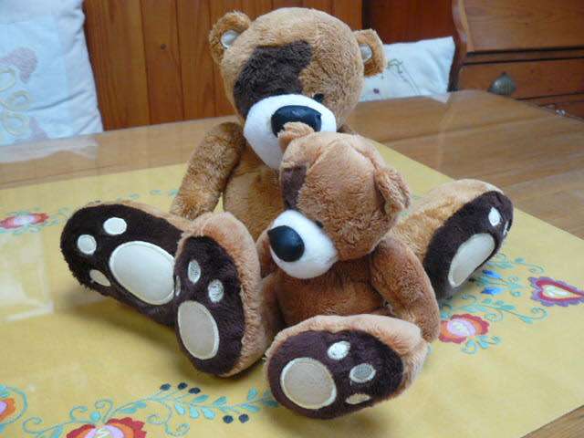 TEDDY BIG FOOT MOTHER AND BABY UK nos