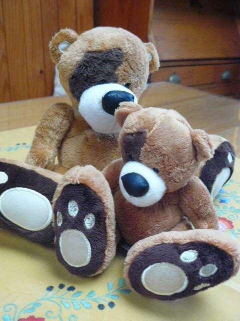 TEDDY BIG FOOT MOTHER AND BABY UK nos