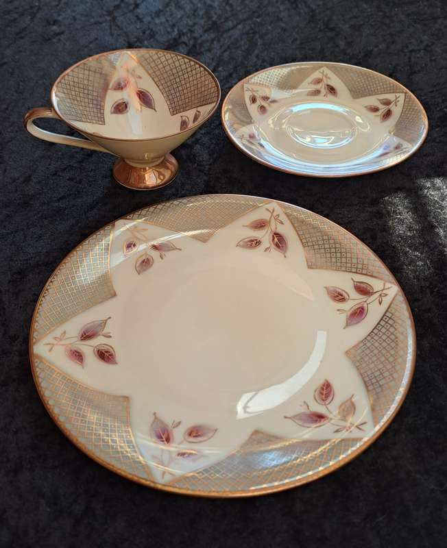 Beautiful Bavaria Elfenbein portzelan trio