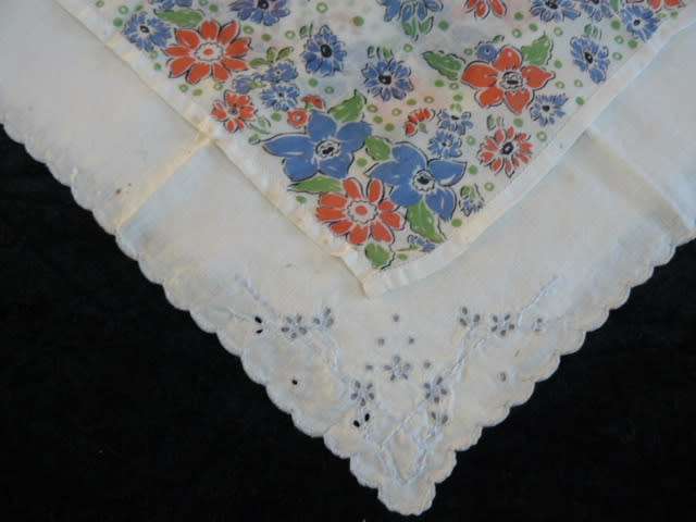 VINTAGE COTTON HANKIES X 3
