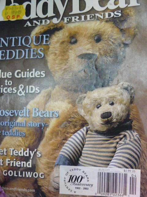 VINTAGE TEDDY WITH FREE MAGAZINE
