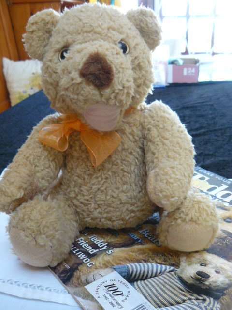 VINTAGE TEDDY WITH FREE MAGAZINE