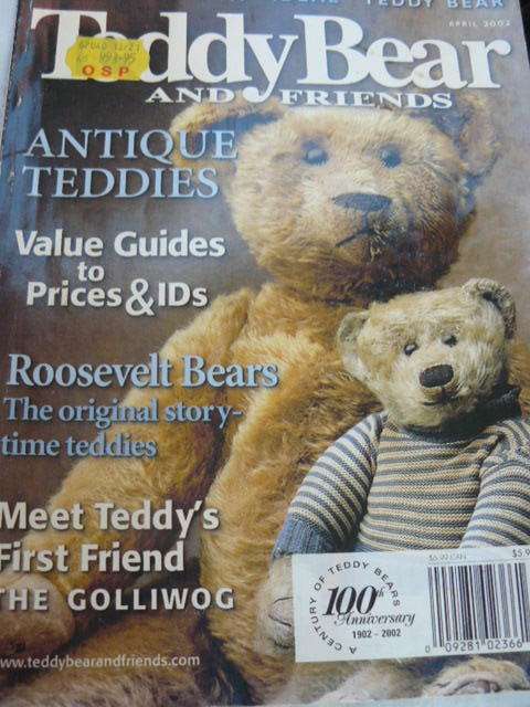 VINTAGE TEDDY WITH FREE MAGAZINE