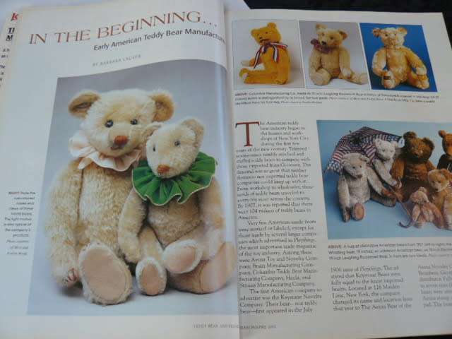 VINTAGE TEDDY WITH FREE MAGAZINE