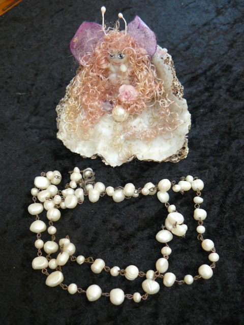 REAL FRESH WATER PEARLS DOUBLE STRAND NECKLAE48CM LONG
