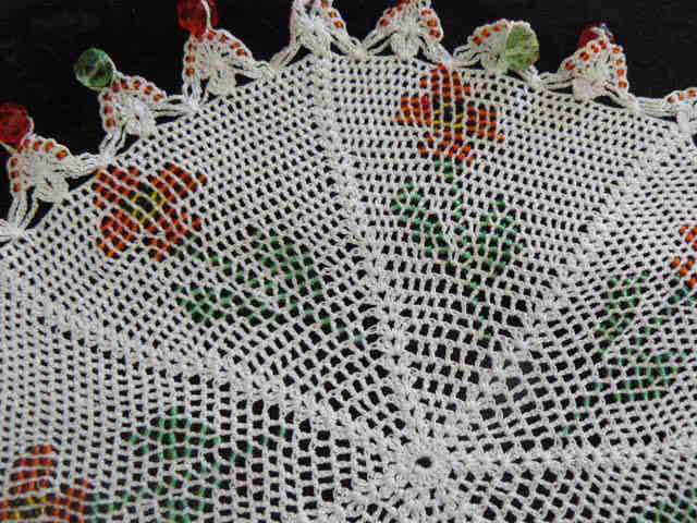 MOST STUNNING VINTAGE JUG COVER HAND MADE GLASS BEADS PLEASE HAVE A  CLOSER LOOK !!!!!!!!
