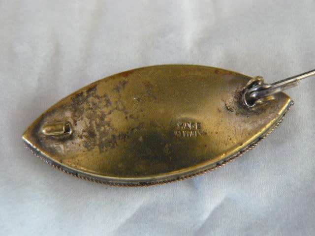 STUNNING ITALIAN MICRO MASAIC BROOCH STAMPED ITALY