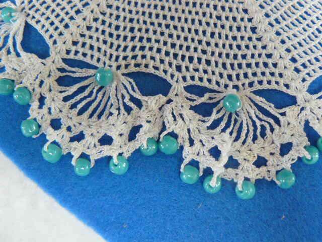 LOVELY HAND CROCHETED BEADED JUG COVER