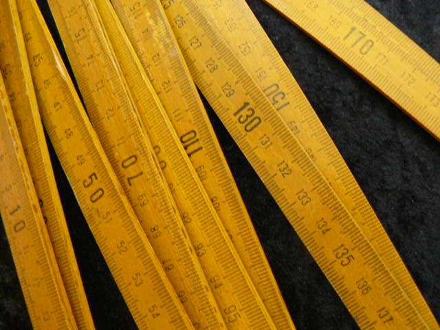 VINTAGE OLD WOODEN RULER