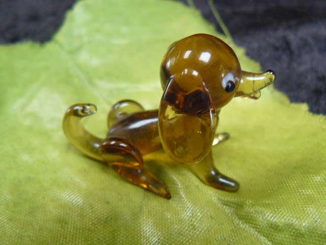 MINIATURE MORANO GLASS PUPPY REDUCED