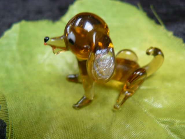 MINIATURE MORANO GLASS PUPPY REDUCED