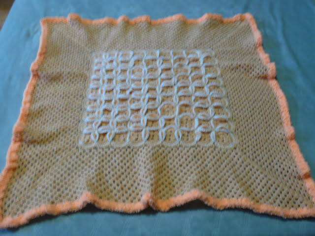DOUBLE SIDED HAND CHROCHETED KNEE BLANKET