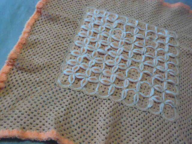 DOUBLE SIDED HAND CHROCHETED KNEE BLANKET