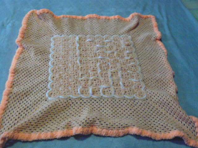 DOUBLE SIDED HAND CHROCHETED KNEE BLANKET