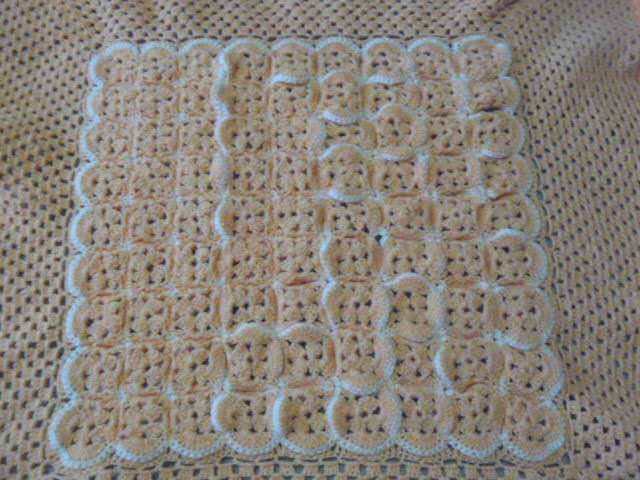 DOUBLE SIDED HAND CHROCHETED KNEE BLANKET
