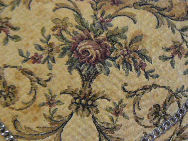 PETIT POINT VINTAGE TAPESTRIE BAG STUNNING WITH BLACK GLOVES