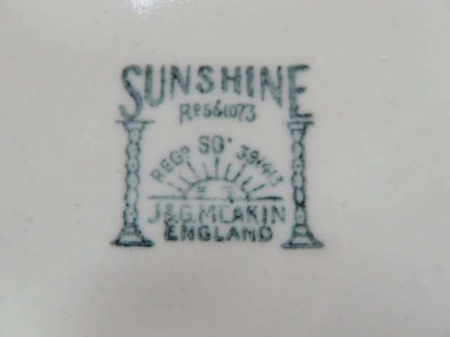 J&G MEAKING PORCELAIN PLATE ENGLAND SUNSHINE