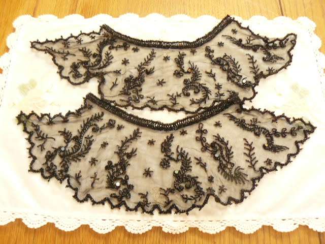 VINTAGE HAND BEADED COLLARS? VERY OLD AND LOVELY ABOUT 38 CM LONG EACH REDUCED