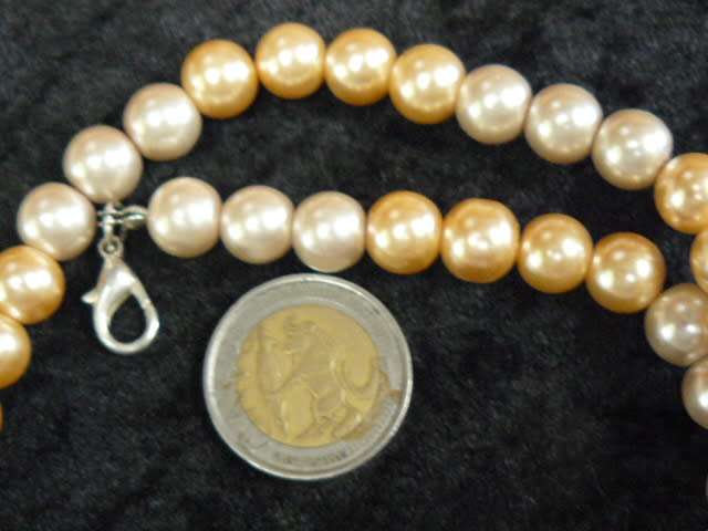 FOUX 2 TONED PEARL FASHION CHAIN WITH SHELL 57 CM