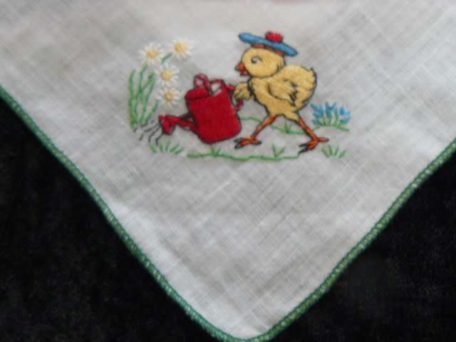 VINTAGE COTTON CHILDRENS HANKIES SO CUTE