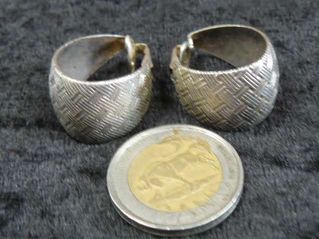 EARRINGS SILVER TONED