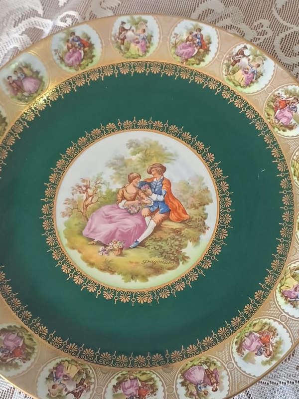 Imperial Bavaria 32cm diam hand painted Fragonard platter STUNNING!!!!!!!