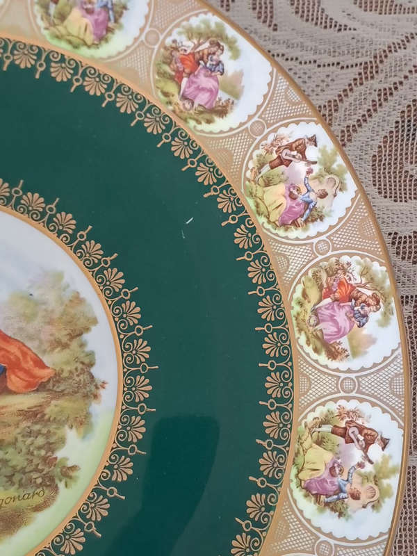 Imperial Bavaria 32cm diam hand painted Fragonard platter STUNNING!!!!!!!