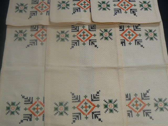 CROSS STITCH COTTON LACE MATS X 6