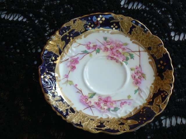 PORCELAIN STAMPED CUP AND SAUCER LOVELY!!!!!