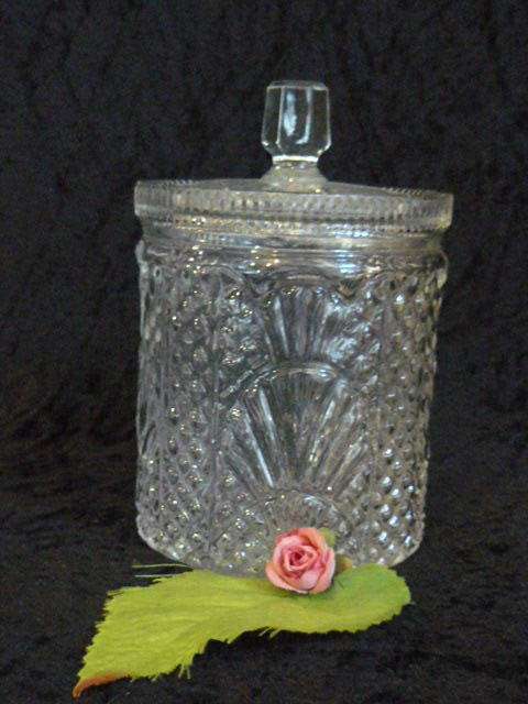 CUT GLASS BISCUT JAR