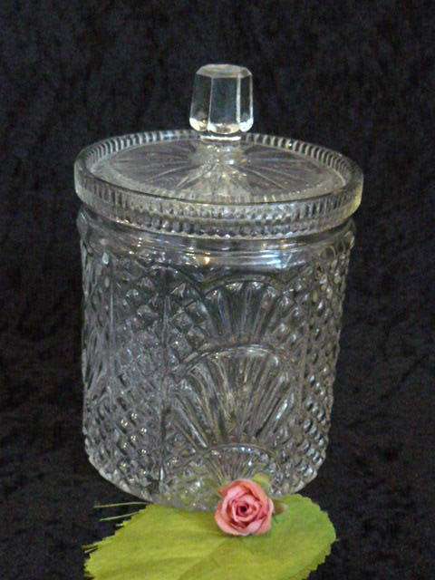 CUT GLASS BISCUT JAR
