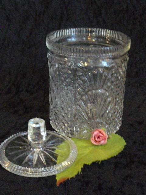 CUT GLASS BISCUT JAR