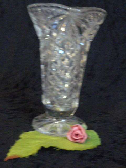 CUT GLASS VASE