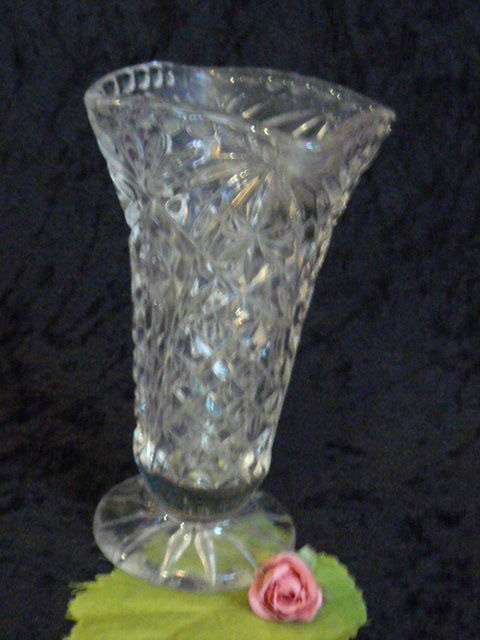 CUT GLASS VASE