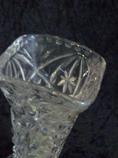 CUT GLASS VASE