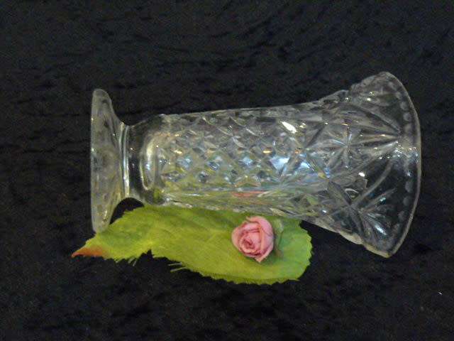 CUT GLASS VASE