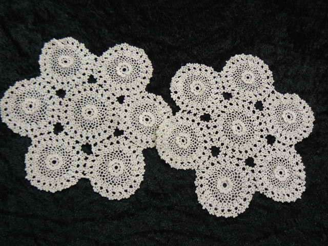 THE FINEST VINTAGE DOILIE SET HAND CROCHETED X 3