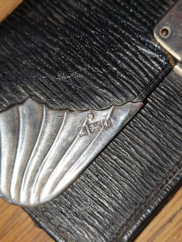 Edwardian silver mounted leather Purse/wallet REDUCE SO NICE!!!!!!!!