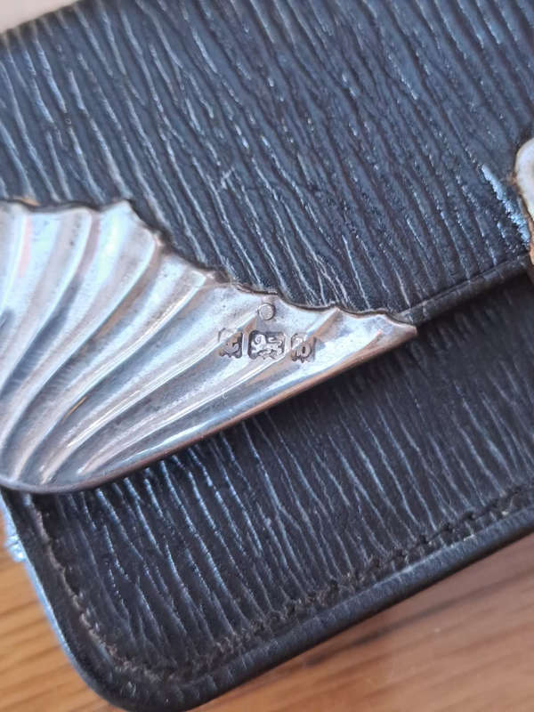 Edwardian silver mounted leather Purse/wallet REDUCE SO NICE!!!!!!!!