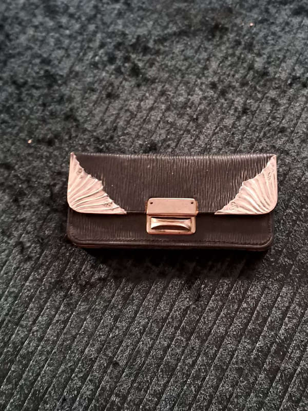 Edwardian silver mounted leather Purse/wallet REDUCE SO NICE!!!!!!!!