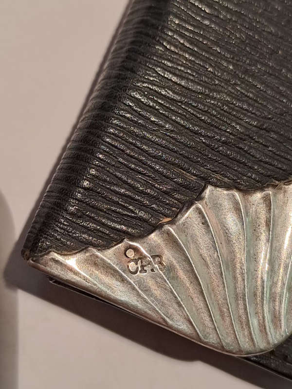 Edwardian silver mounted leather Purse/wallet REDUCE SO NICE!!!!!!!!