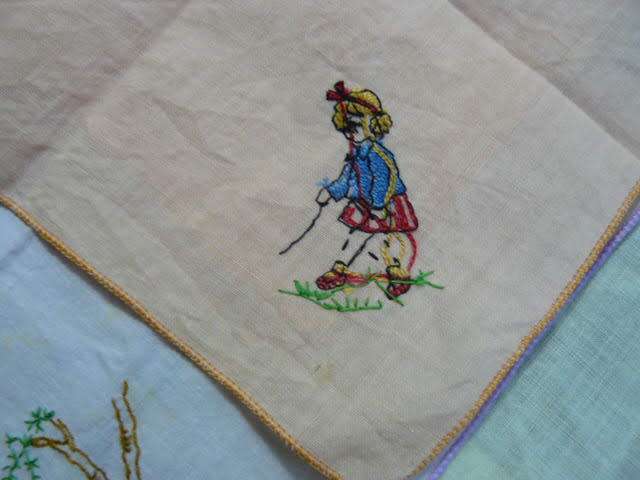HANKIES X 4 VINTAGE COTTON
