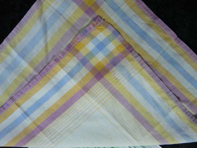 HANKIES X 4 VINTAGE COTTON
