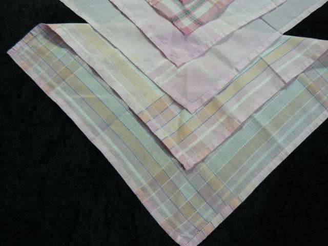 HANKIES VINTAGE COTTON X 3  AND 1 FREE