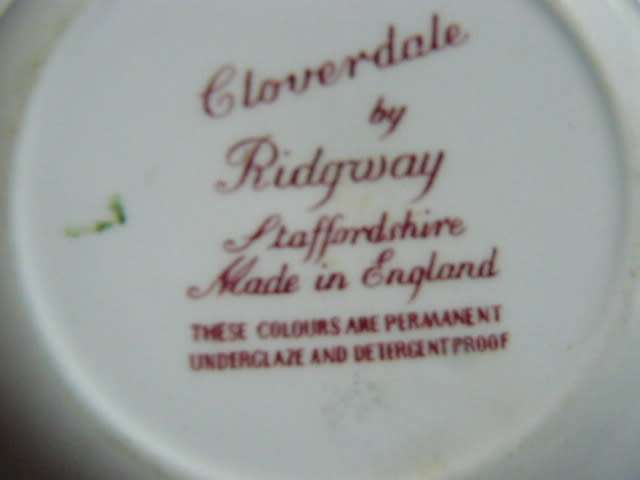 Clovendale by Ridgway Staffordshire x 2 Bowls Stamp Included