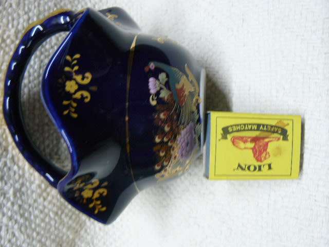 PORCELAIN BASKET WITH LOVELY PATTERN - GOLD TRIMINGS XXL XININGGLIAN JAPANESE