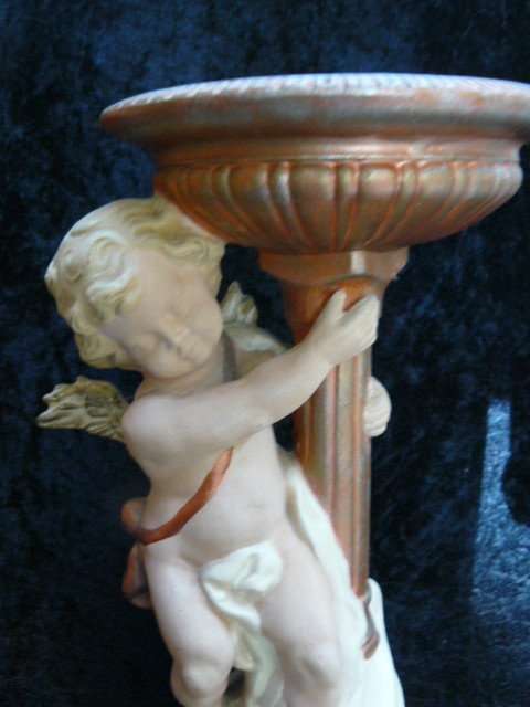 CERAMIC ANGEL FOR FLOWERS OR CANDLE 28 CM TALL STUNNING!!!!!!!