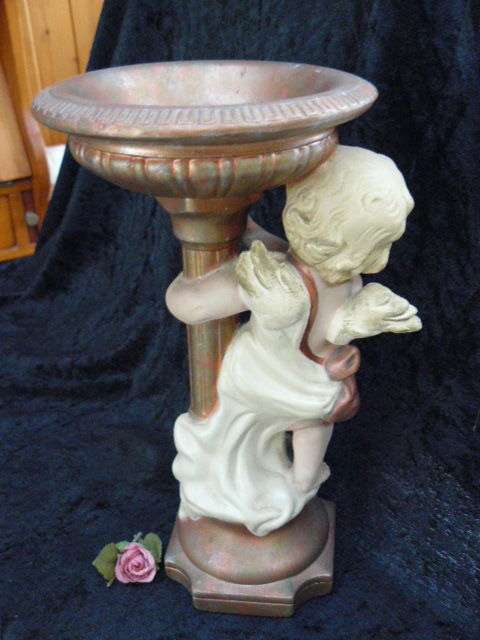 CERAMIC ANGEL FOR FLOWERS OR CANDLE 28 CM TALL STUNNING!!!!!!!