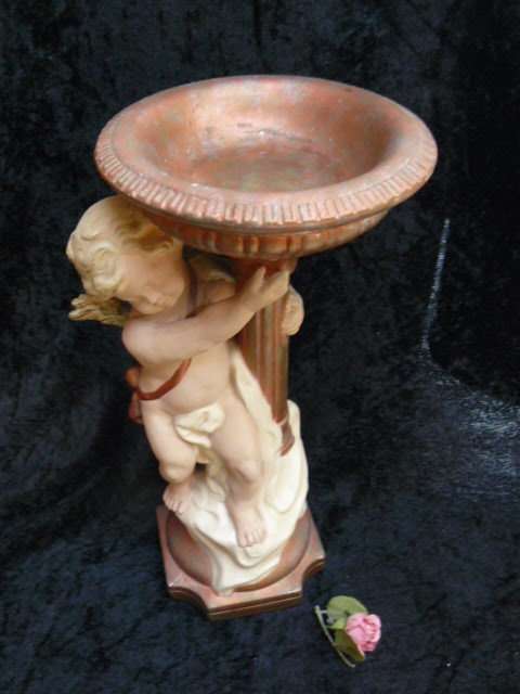 CERAMIC ANGEL FOR FLOWERS OR CANDLE 28 CM TALL STUNNING!!!!!!!